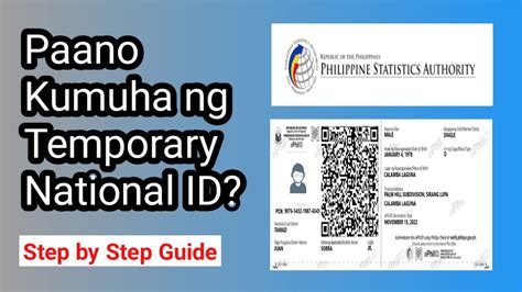 paano makakuha ng temporary national id|PAANO KUMUHA NG TEMPORARY NATIONAL ID PRINTABLE .